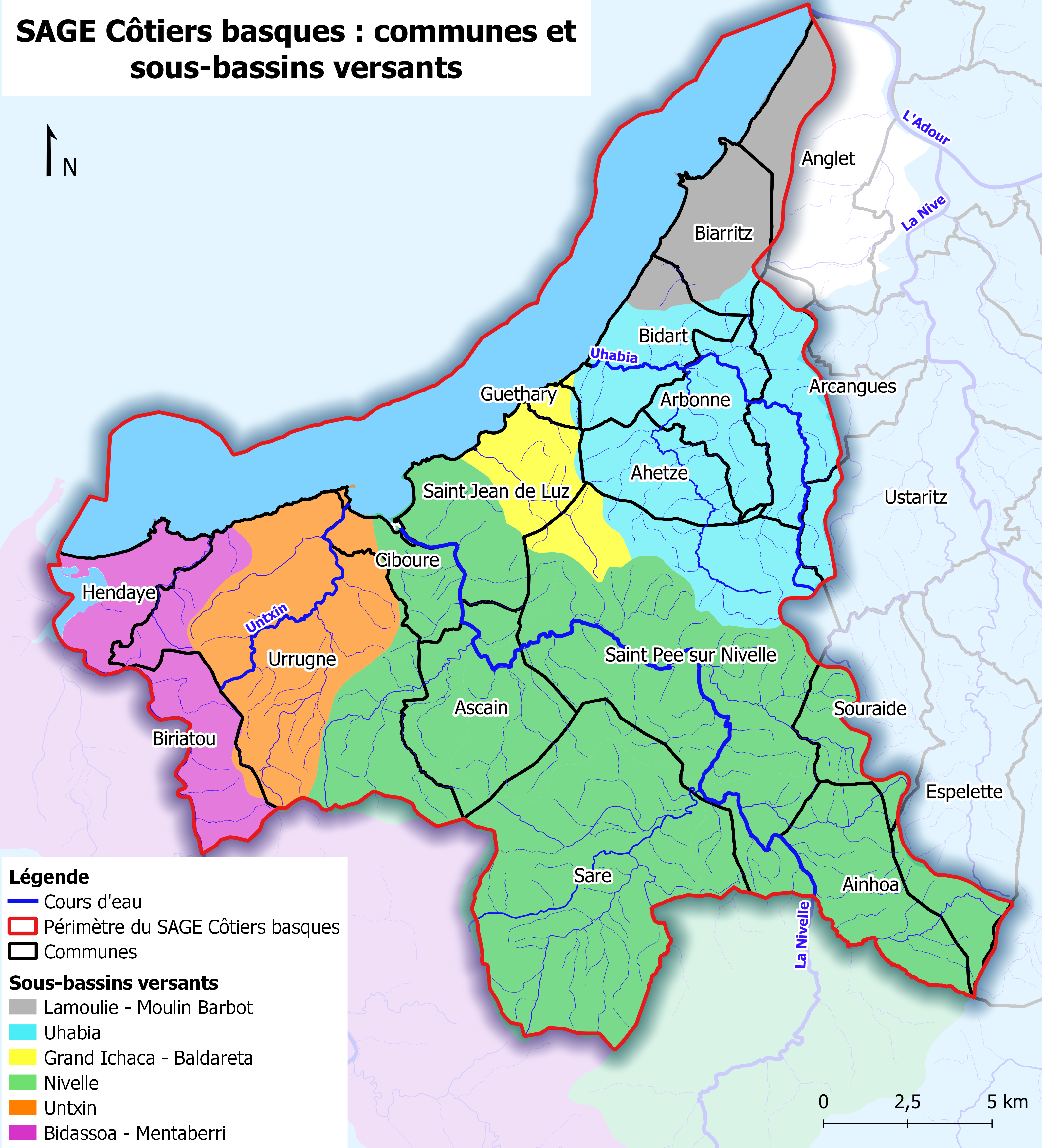 SAGE Côtiers basque : première commission géographique sur le bassin versant de l'Uhabia